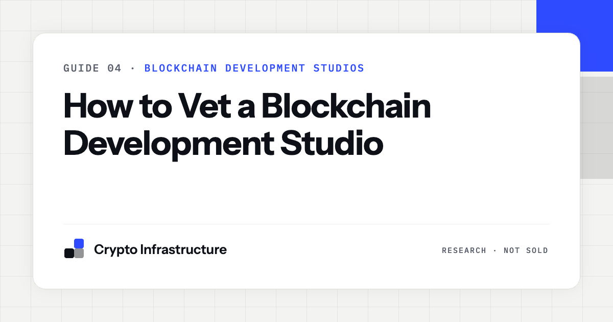How to Vet a Blockchain Development Studio