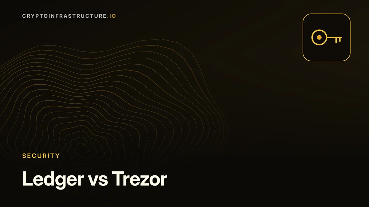Ledger vs Trezor: Security Models, Hacks and Which to Buy – featured image, cryptoinfrastructure.io
