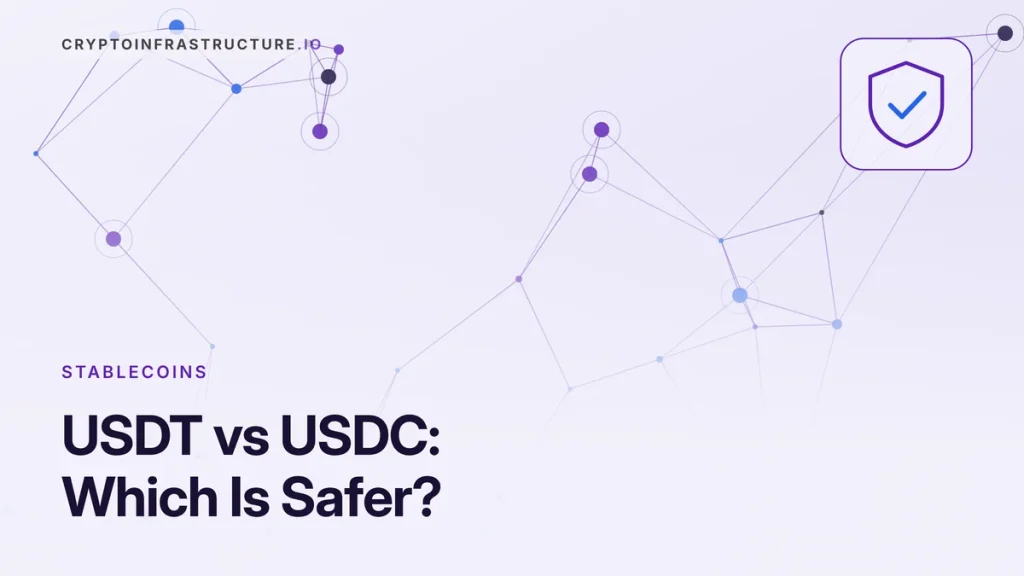 USDT vs USDC: Reserves, Regulation and Which Is Safer – featured image, cryptoinfrastructure.io